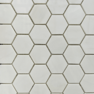 Dolomite marble Mosaic 2_hexagon pol