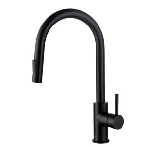 Single Handle Pull Down Kitchen Faucet Matte Black F01 206 04