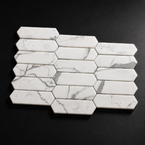 Statuario Celano Picket Matte Porcelain Mosaic