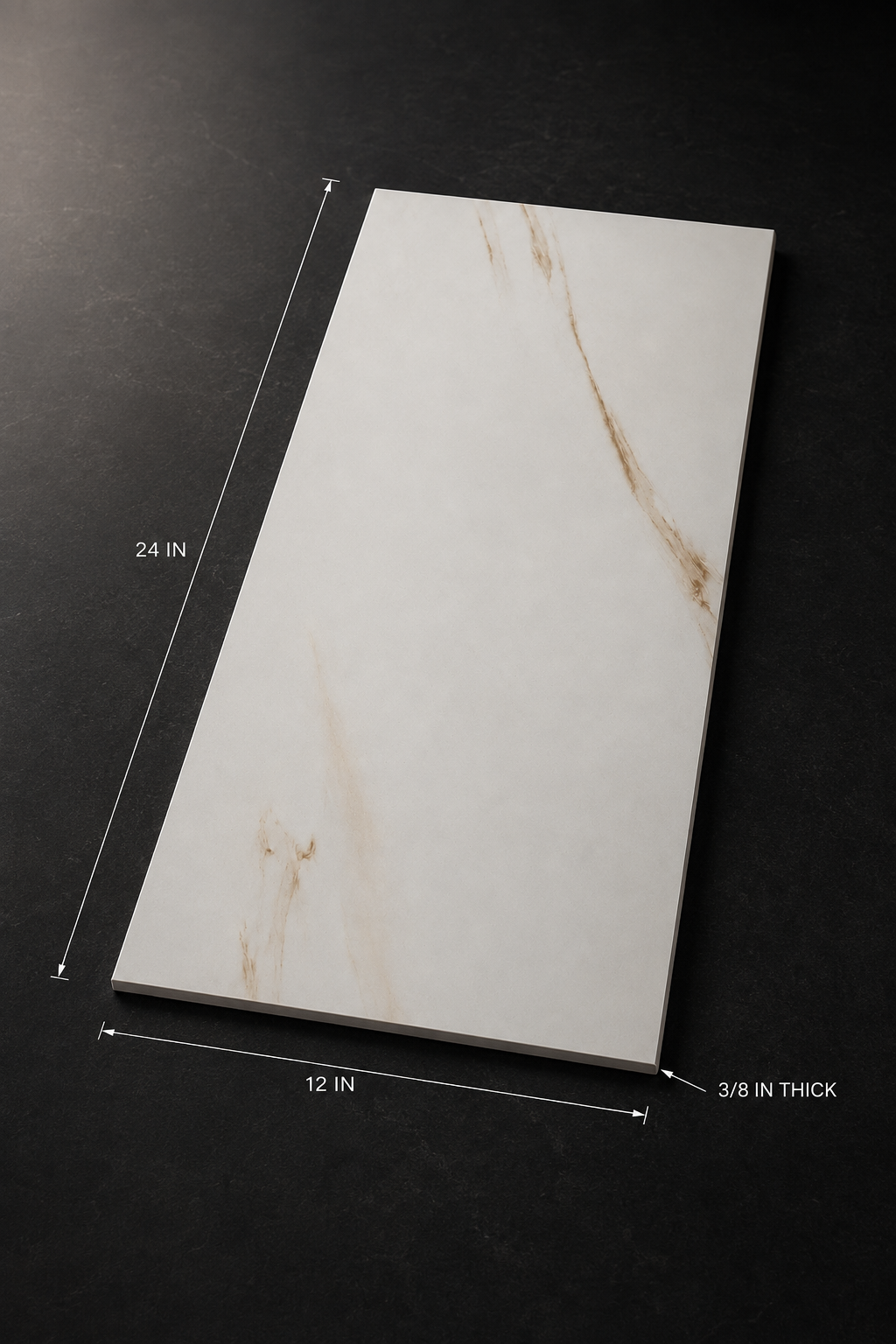 White Gold 12x24 Polished Porcelain Tile - Image 3