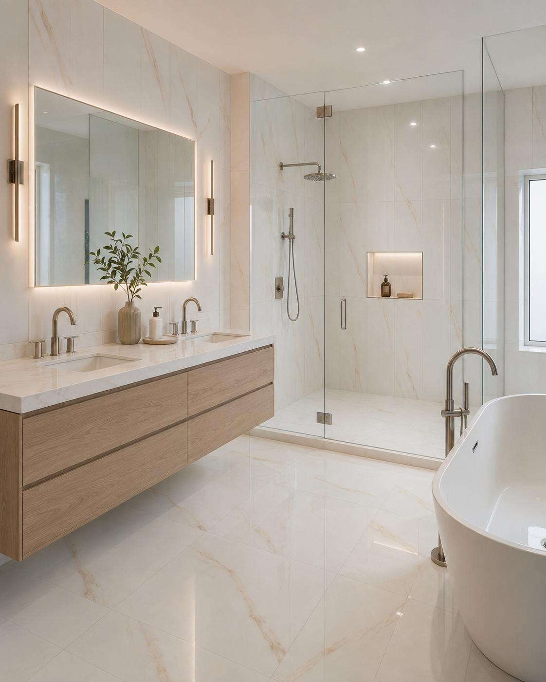 White Gold 12x24 Polished Porcelain Tile - Image 4