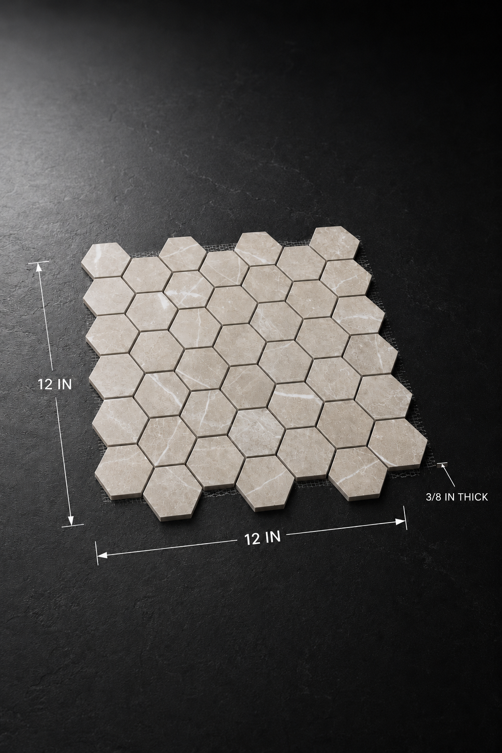 VG1019 Hexagon Porcelain Mosaic Glossy - Image 2