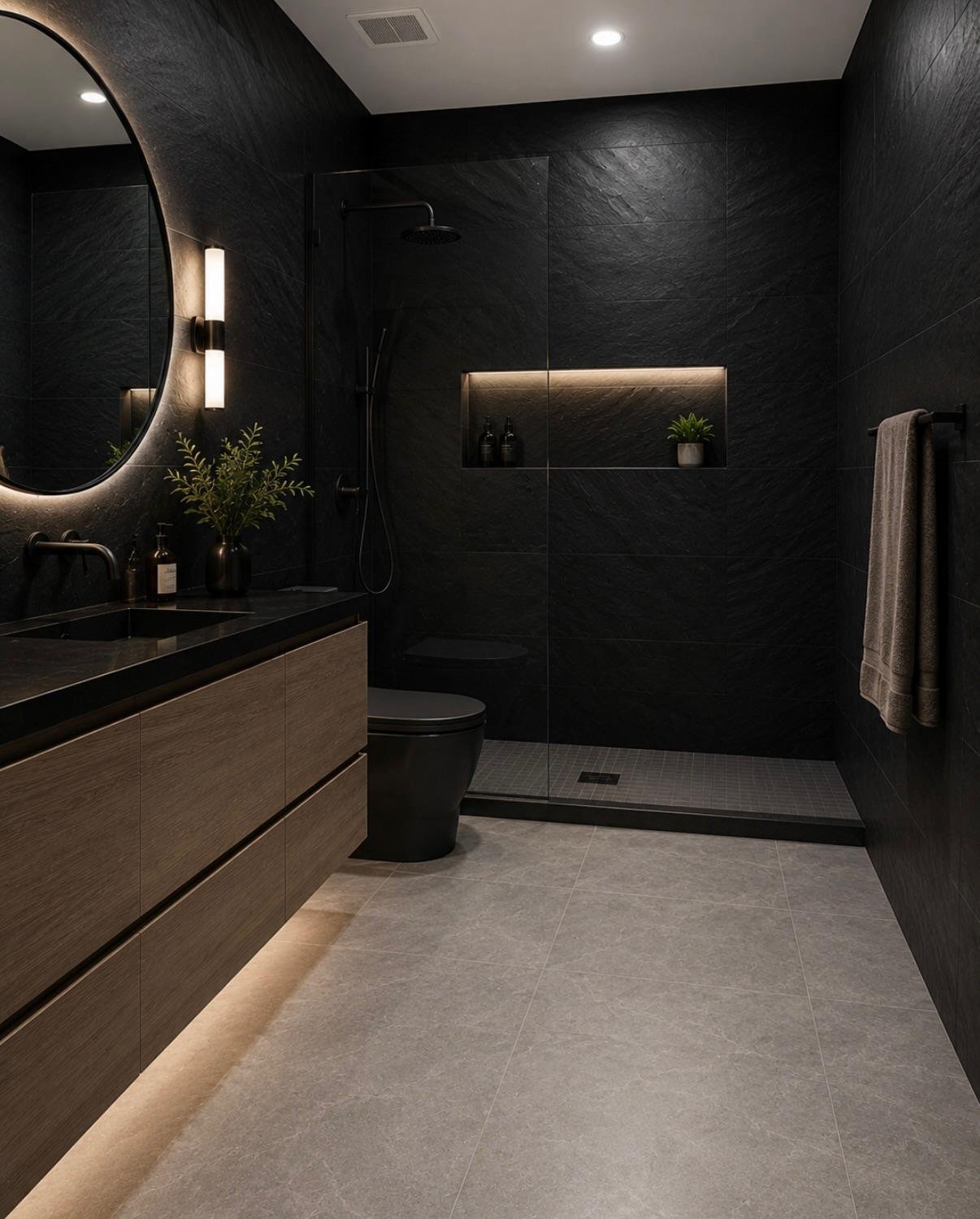 Pizarra Negro 12x 24 Matte Porcelain Tile - Image 3