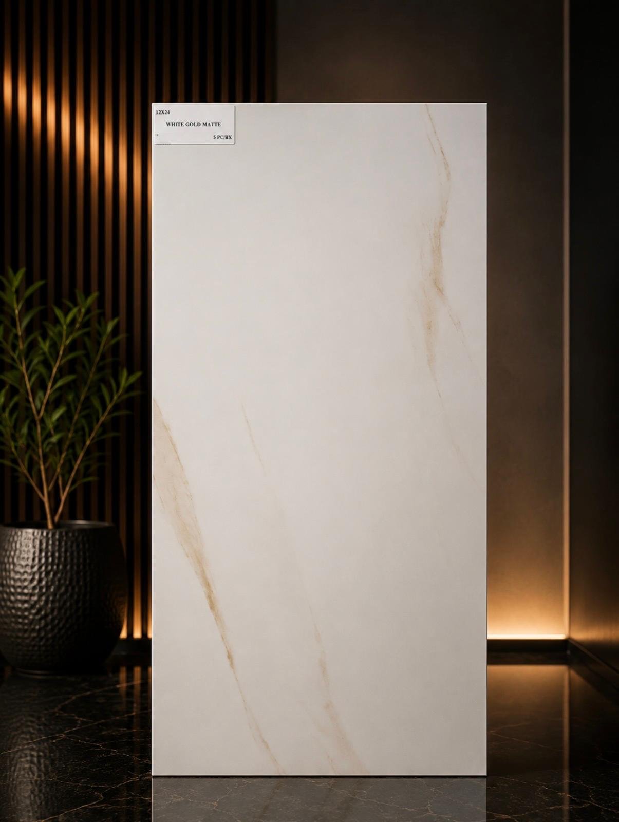 White Gold 12x24 Matte Porcelain Tile