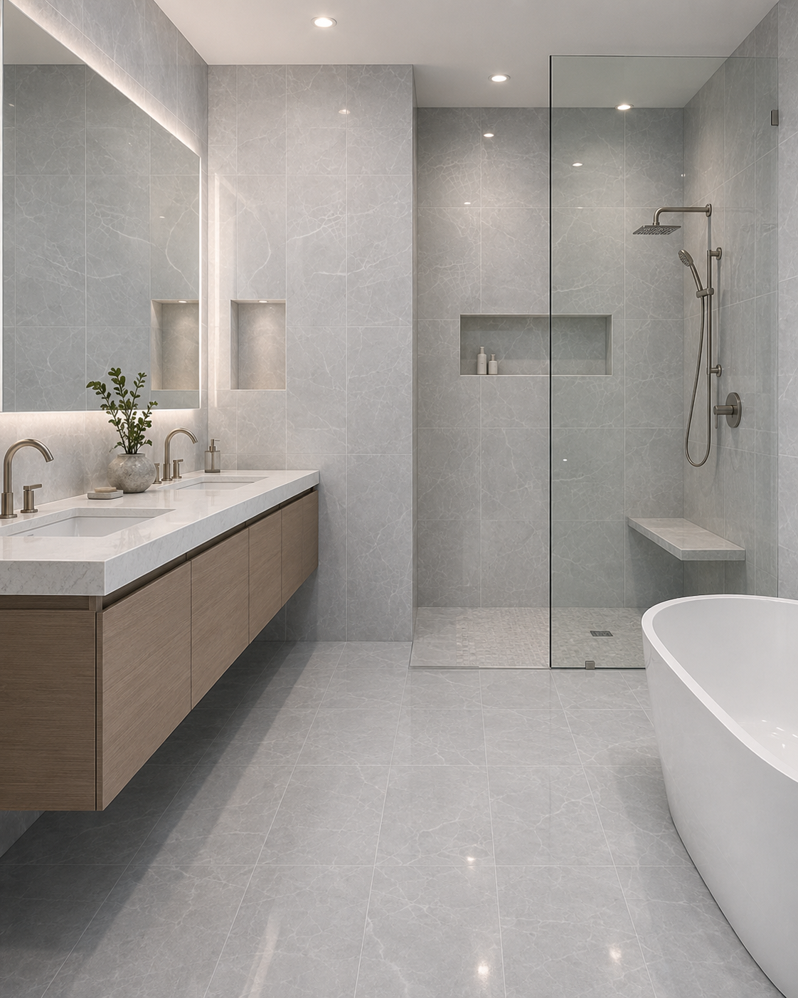 Aldo Grey 12x24 Polished Porcelain Tile - Image 4