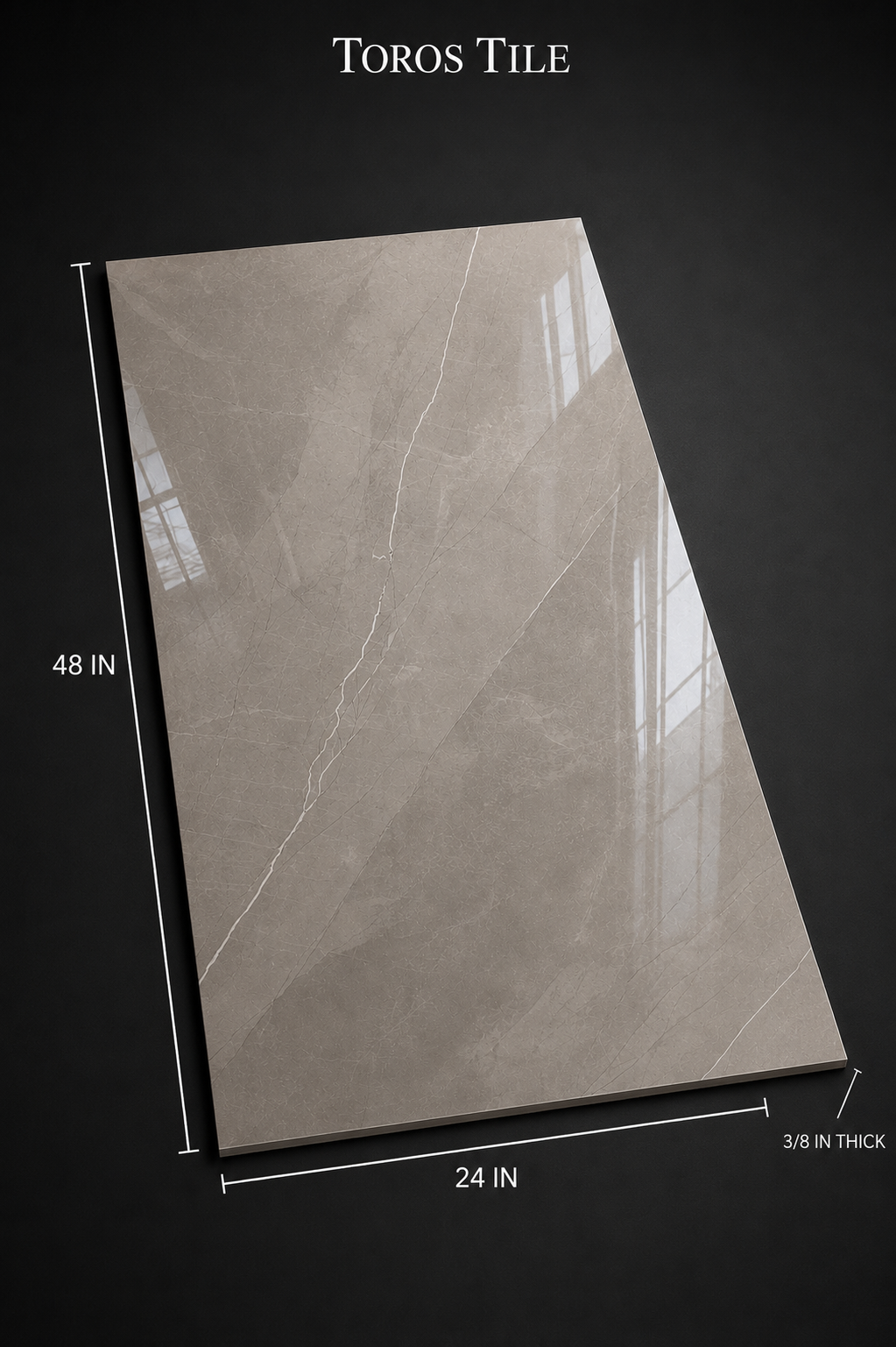 Armani Grey 24x48 Polished Porcelain Tile - Image 3