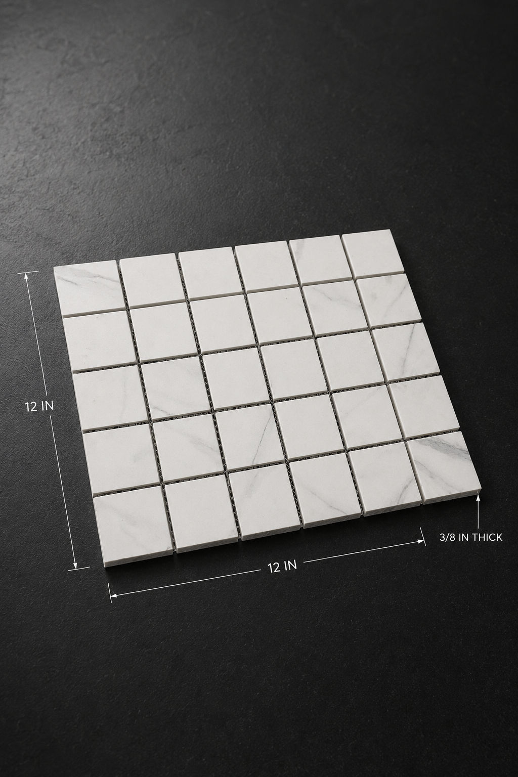 SW Statuario 2x2 Matte Porcelain Mosaic - Image 2