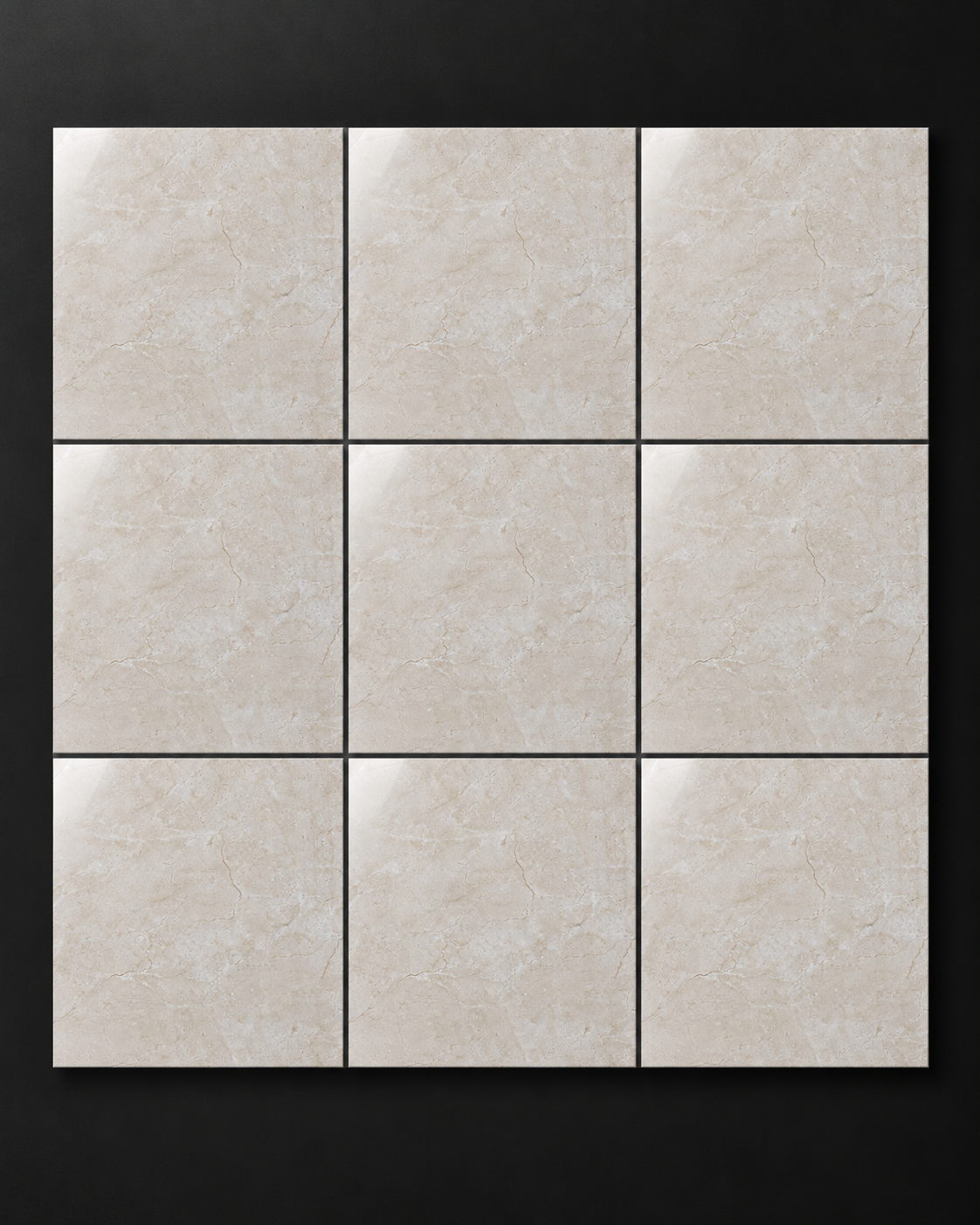 Crema Marfil 24x24 Glossy Porcelain Tile - Image 3