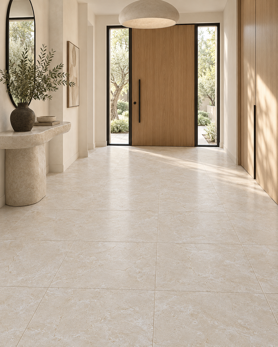 Crema Marfil 24x24 Glossy Porcelain Tile - Image 4